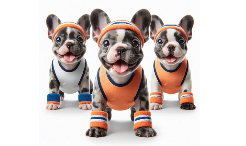 two french bulldog pups looking sad and lonely while their owner is out