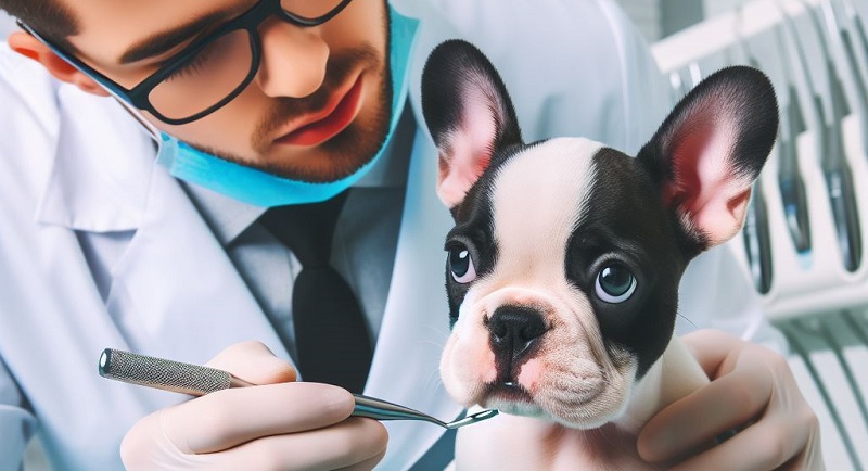 two french bulldog pups looking sad and lonely while their owner is out